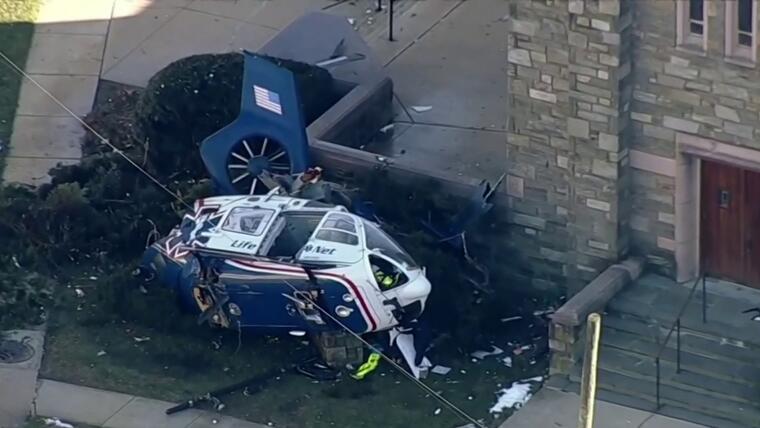 helicóptero que trasladaba a bebé