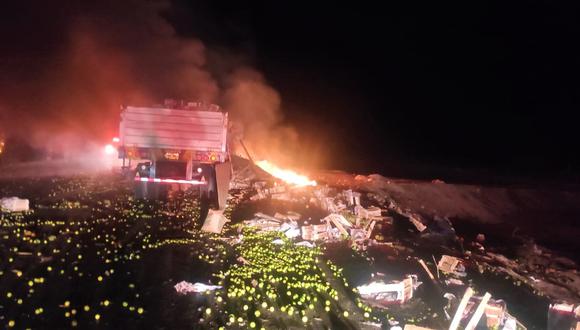 Conductor muere carbonizado