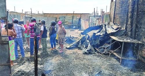 incendio consume cinco viviendas sullana