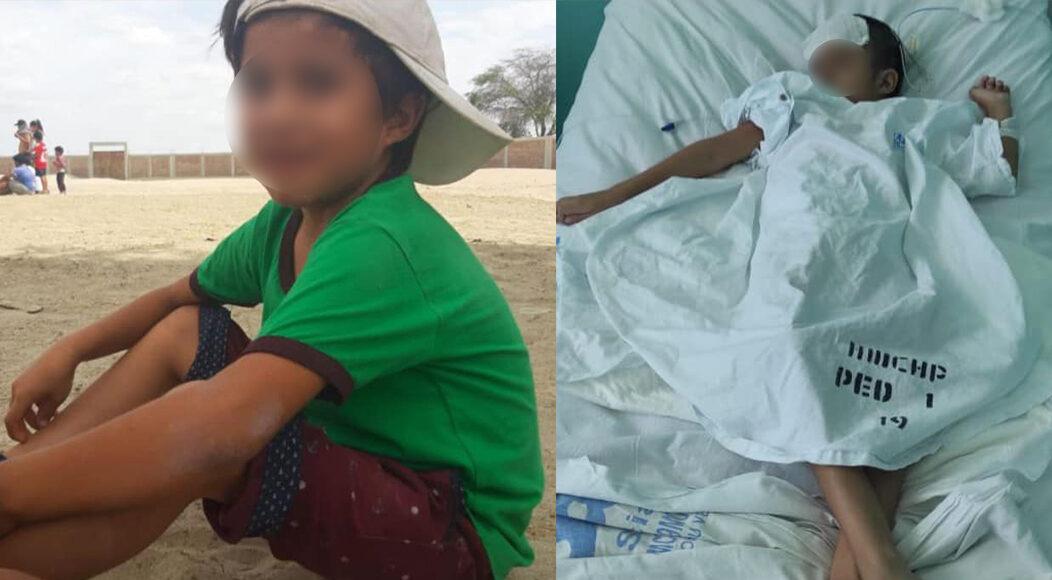 niño requiere ayuda