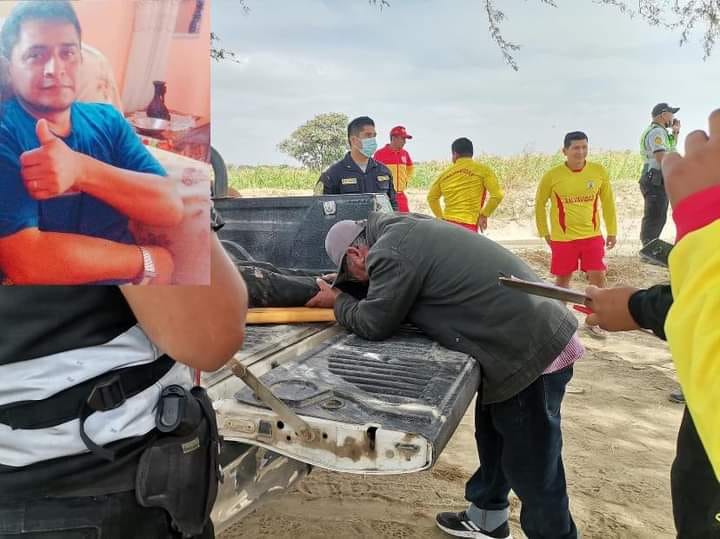 su hijo cayó a canal