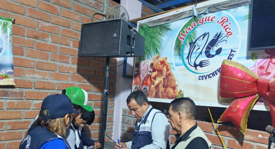 Operativo del Serenazgo de Piura y autoridades locales en bares del distrito de Castilla.