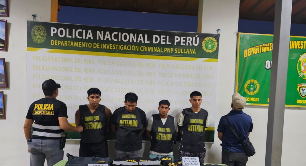 Captura de la banda Los Catires de Sullana en Suyo con armas y explosivos