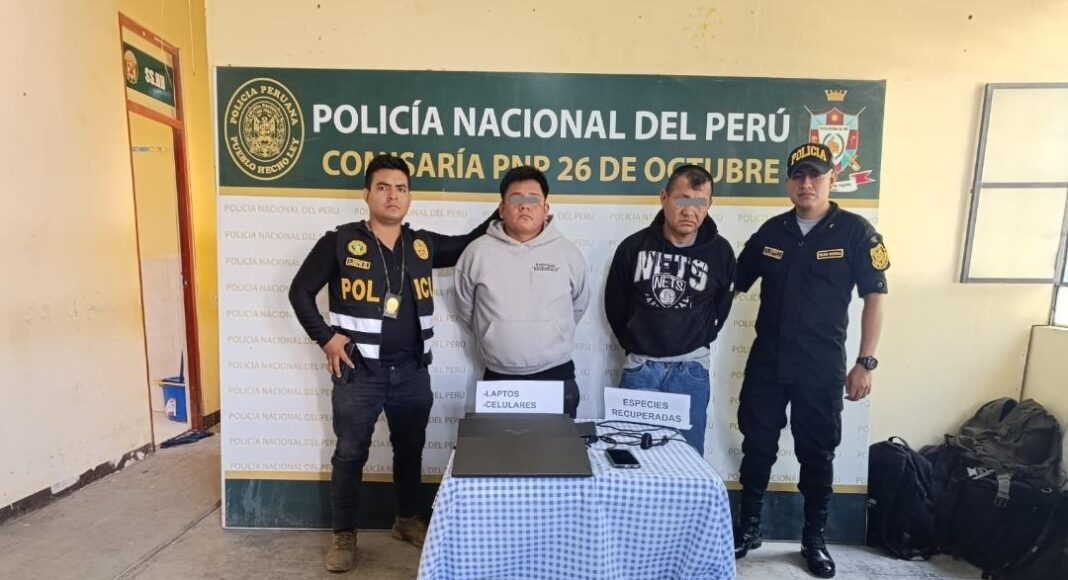 Recuperación de laptops y celulares robados por Los Buscaperos de Las Capullanas en Piura.