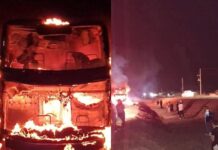 Pasajeros se salvaron de morir en incendio de bus Cavassa Incendio de bus Cavassa en Panamericana Norte.